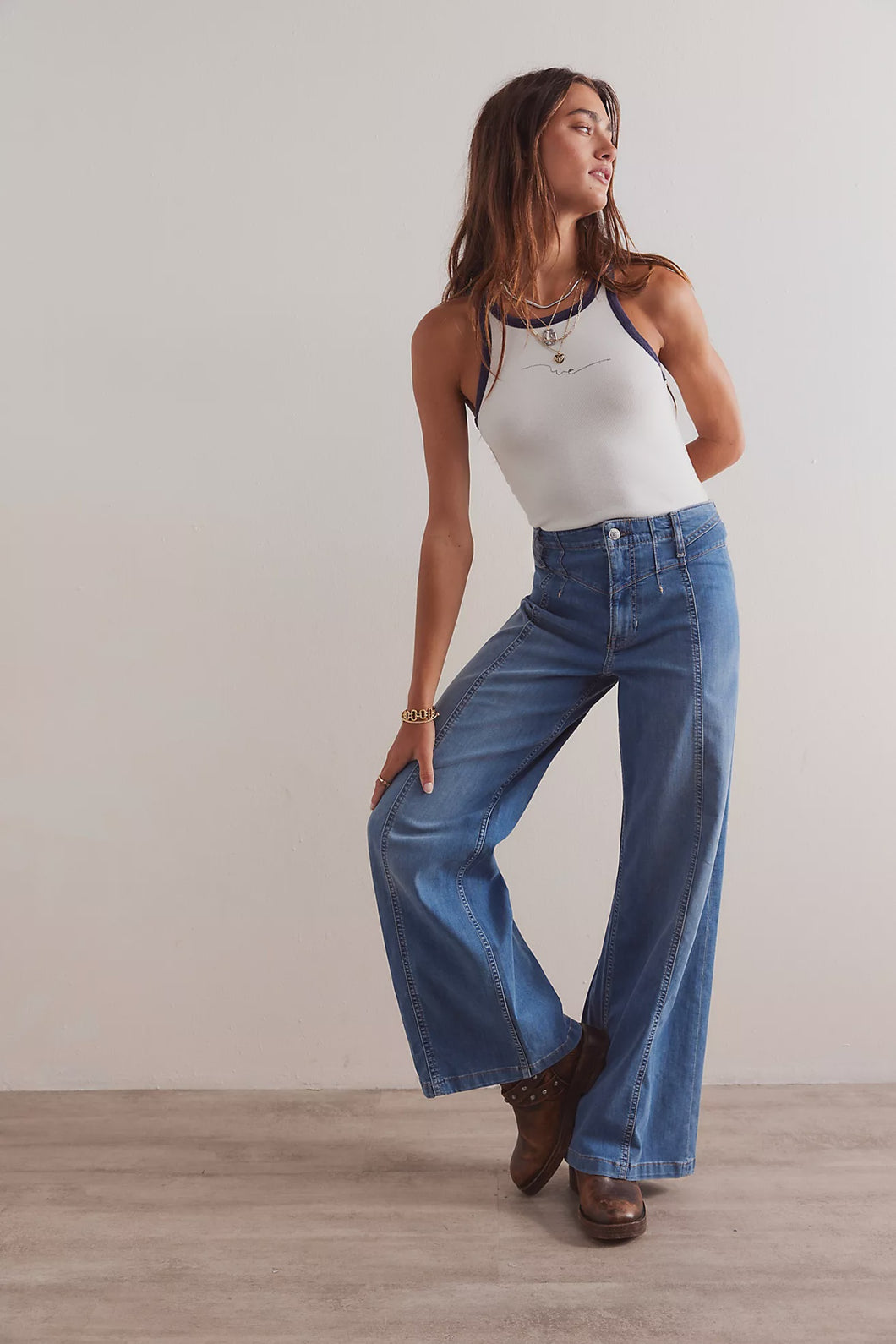 Free People Libre Wide Leg Denim