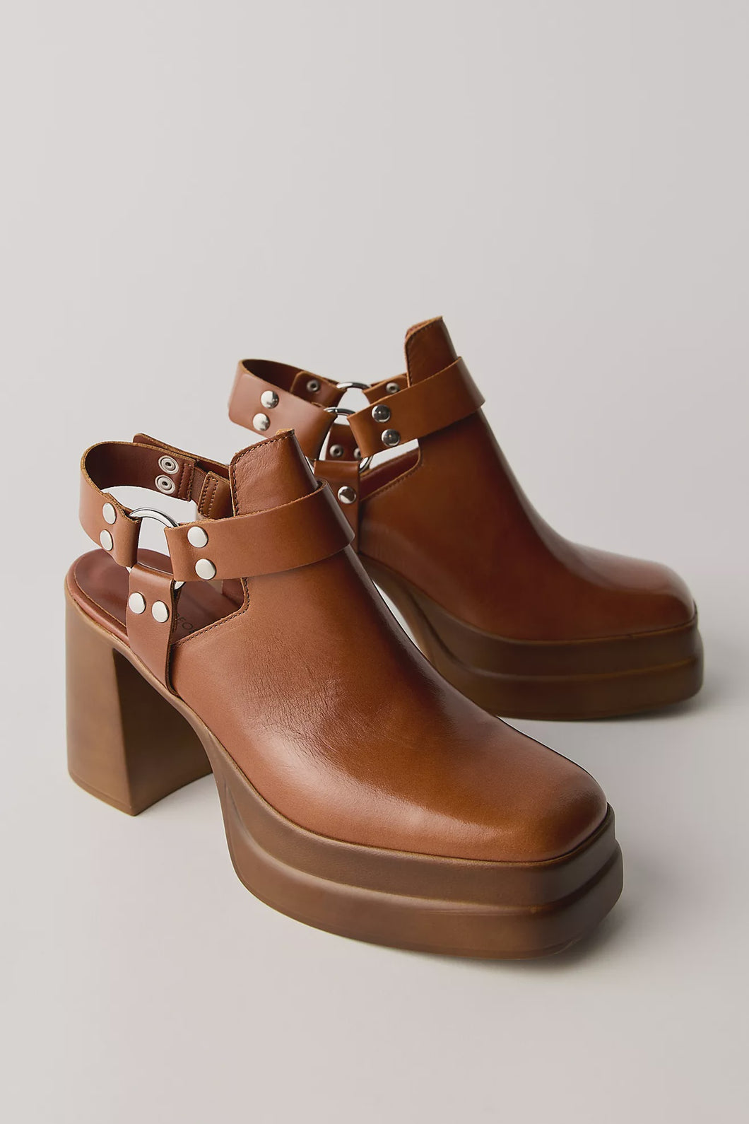 Free People Hybrid Harness Boots / Chestnut Leather