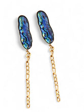 Load image into Gallery viewer, FarrahB nightcap  aqua earring
