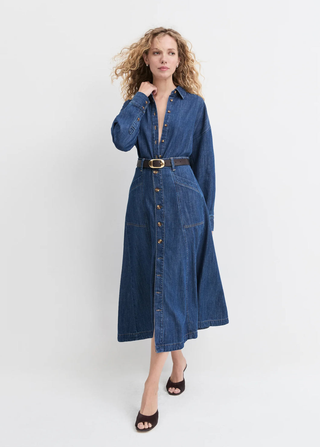 Favorite Daughter The Lila Denim Maxi Skirt