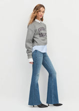 Load image into Gallery viewer, Favorite Daughter The Cropped Collegiate Sweatshirt / Heather/Grey/Burgundy
