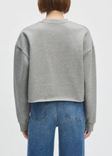 Load image into Gallery viewer, Favorite Daughter The Cropped Collegiate Sweatshirt / Heather/Grey/Burgundy
