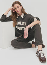 Load image into Gallery viewer, Favorite Daughter The Collegiate Sweatshirt / Coffee Gardenia

