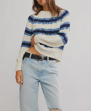 Load image into Gallery viewer, Free People Frankie Cable Striped Pullover
