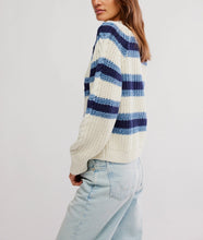 Load image into Gallery viewer, Free People Frankie Cable Striped Pullover
