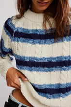 Load image into Gallery viewer, Free People Frankie Cable Striped Pullover
