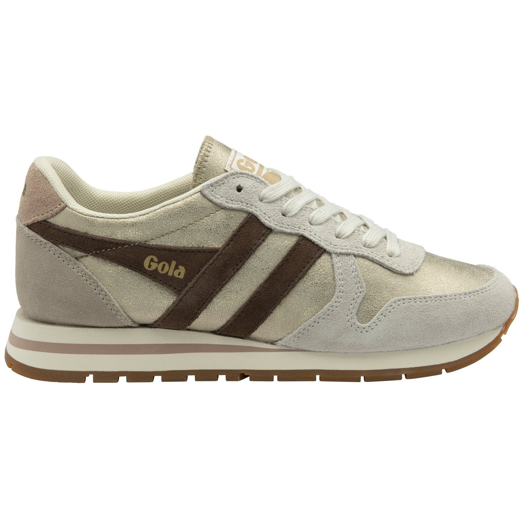 Gola Women's Daytona Blaze Sneakers / Gold/Dark Brown/Cameo