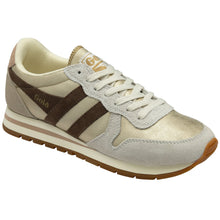 Load image into Gallery viewer, Gola Women&#39;s Daytona Blaze Sneakers / Gold/Dark Brown/Cameo
