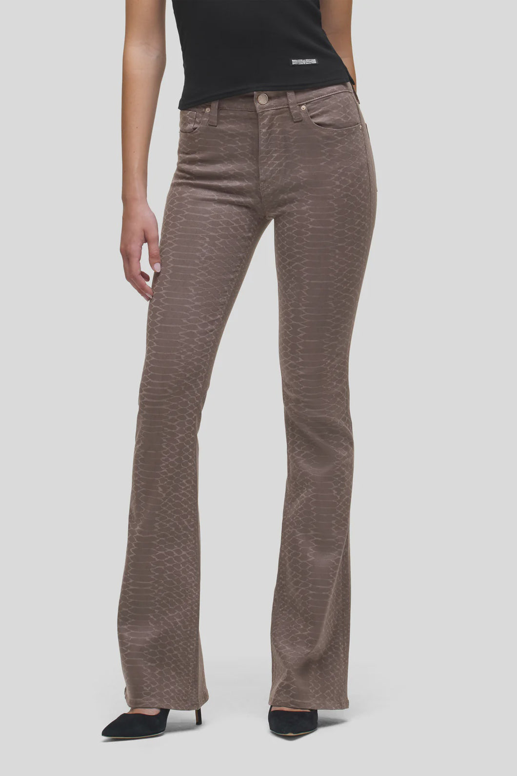 Hudson Barbara High-Rise Bootcut / Iron Snake Coated