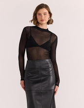 Load image into Gallery viewer, Staple The Label Kaia Spot Mesh Top / Black
