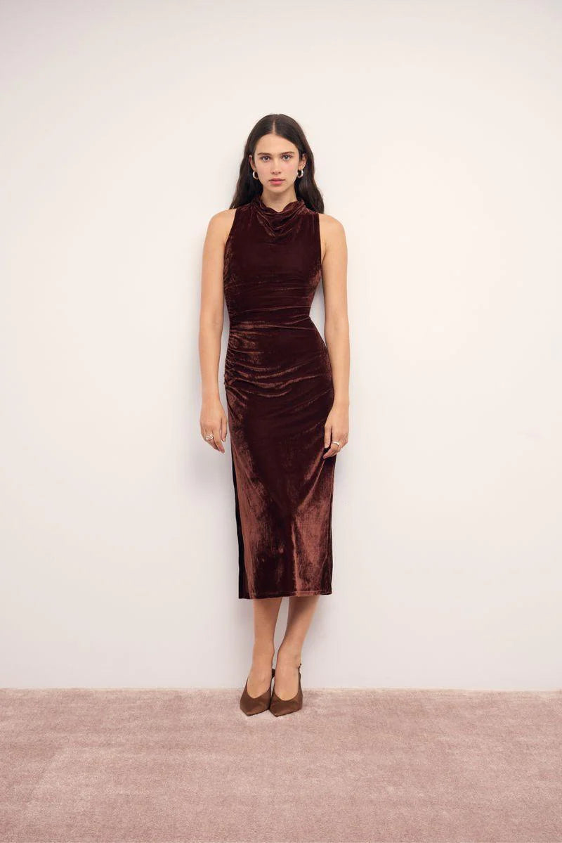 MinkPink Sonja Velvet Midi Dress – Posh Boutique Nashville