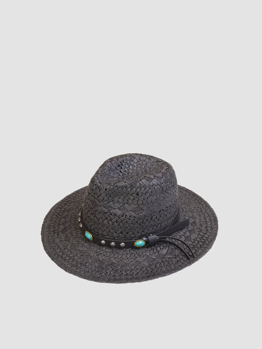Jen & Co Hartley Fedora w/ Leather