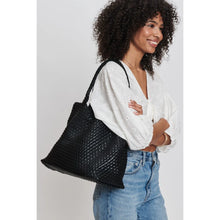 Load image into Gallery viewer, ModaLuxe Solana Woven Vegan Leather Tote
