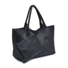 Load image into Gallery viewer, ModaLuxe Solana Woven Vegan Leather Tote
