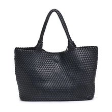 Load image into Gallery viewer, ModaLuxe Solana Woven Vegan Leather Tote

