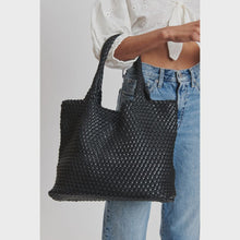 Load image into Gallery viewer, ModaLuxe Solana Woven Vegan Leather Tote
