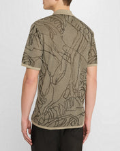 Load image into Gallery viewer, John Varvatos Holt Hand Drawing Jacquard Camp Collar Shirt
