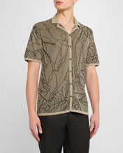 Load image into Gallery viewer, John Varvatos Holt Hand Drawing Jacquard Camp Collar Shirt
