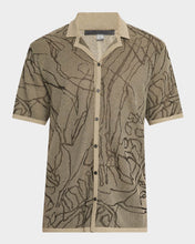 Load image into Gallery viewer, John Varvatos Holt Hand Drawing Jacquard Camp Collar Shirt
