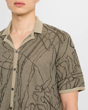 Load image into Gallery viewer, John Varvatos Holt Hand Drawing Jacquard Camp Collar Shirt
