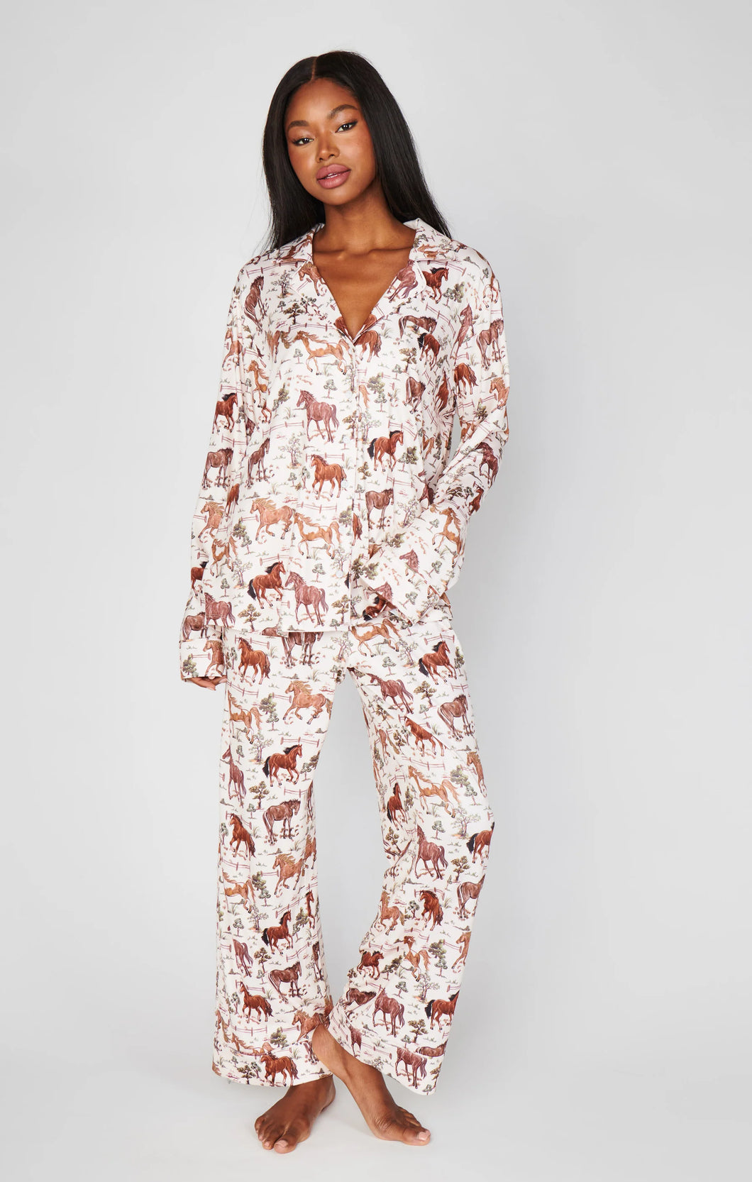 Show Me Your Mumu Country Horses PJ Set
