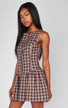 Load image into Gallery viewer, Mumu Meester Mini Dress / Saddle Plaid
