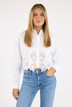 Load image into Gallery viewer, Greylin Finley Embroidered Hem Button Up Shirt

